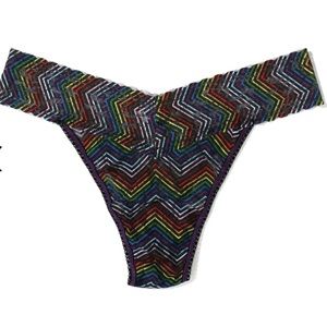 NWT Hanky Panky Printed Signature Lace Original Rise Thong Up All Night